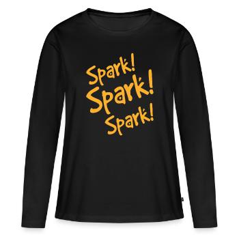 Funke - Frauen Premium Bio Langarmshirt - Schwarz - Vorne - Julia (174cm)