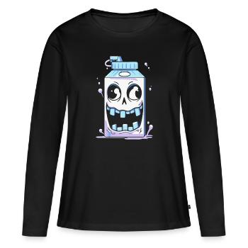 Crazy Milk - Women's Premium Organic Long Sleeve Shirt - black - Front - Julia (174cm)