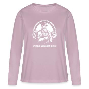Join the Mechanics Guild - Women's Premium Organic Long Sleeve Shirt - dusky pink - Front - Julia (174cm)