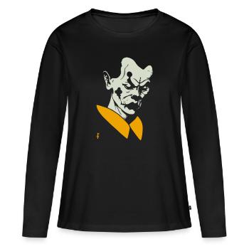 Das ist Mist, der traurige Clown - Frauen Premium Bio Langarmshirt - Schwarz - Vorne - Julia (174cm)