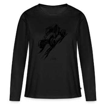 Rallye de buggy de sable - T-shirt manches longues Premium bio Femme - noir - Devant - Julia (174cm)