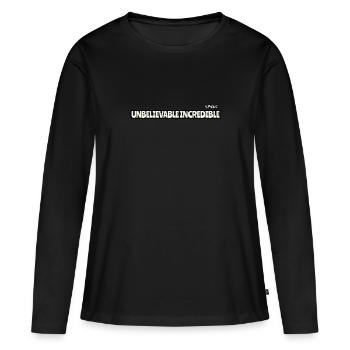 Outrageusement incroyable - T-shirt manches longues Premium bio Femme - noir - Devant - Julia (174cm)