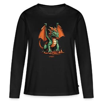 Toy Dragon - Women's Premium Organic Long Sleeve Shirt - black - Front - Julia (174cm)