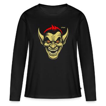 Gobelin cool et maléfique - T-shirt manches longues Premium bio Femme - noir - Devant - Julia (174cm)