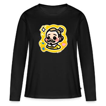 Shakespeare Chibi Guy - T-shirt manches longues Premium bio Femme - noir - Devant - Julia (174cm)