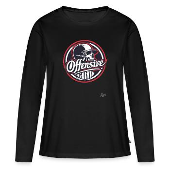 Crâne alternatif Crâne effronté et provocateur - T-shirt manches longues Premium bio Femme - noir - Devant - Julia (174cm)