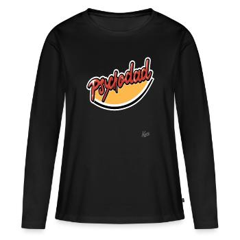 Psycho Dad : Le Psycho Dad - T-shirt manches longues Premium bio Femme - noir - Devant - Julia (174cm)