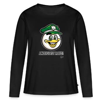 Officiel allemand des oiseaux, la plainte est sortie - T-shirt manches longues Premium bio Femme - noir - Devant - Julia (174cm)