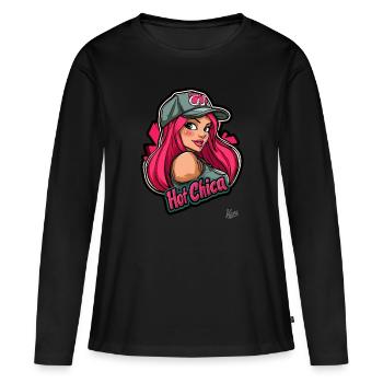 Hot Chica – Latina ardente - T-shirt manches longues Premium bio Femme - noir - Devant - Julia (174cm)