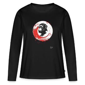Apeolution: The Ape Revolution - Women's Premium Organic Long Sleeve Shirt - black - Front - Julia (174cm)