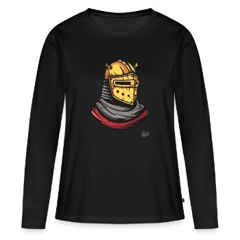 Casques médiévaux des chevaliers perses - T-shirt manches longues Premium bio Femme - noir - Devant - Julia (174cm)