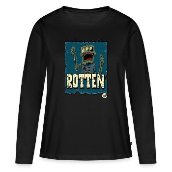 Zombie mutant putride - T-shirt manches longues Premium bio Femme - noir - Devant - Julia (174cm)