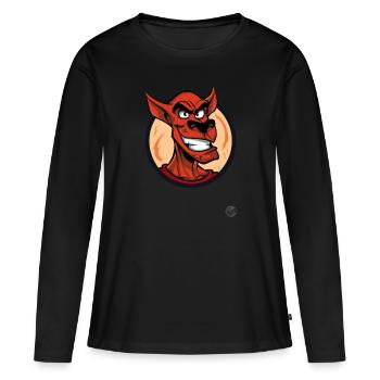 Lustige Hunderasse der roten Hunde - Frauen Premium Bio Langarmshirt - Schwarz - Vorne - Julia (174cm)