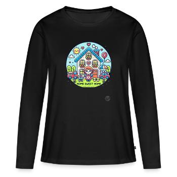 Home Sweet Home, Mama - Women's Premium Organic Long Sleeve Shirt - black - Front - Julia (174cm)