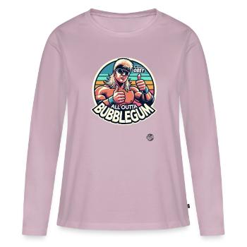 Never Obey, All Outta Bubblegum - Women's Premium Organic Long Sleeve Shirt - dusky pink - Front - Julia (174cm)