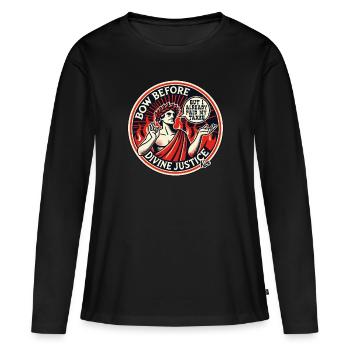 Purgatoire et justice divine, impôts - T-shirt manches longues Premium bio Femme - noir - Devant - Julia (174cm)