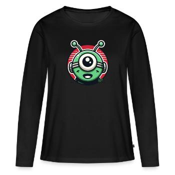 Cyclope extraterrestre amical - T-shirt manches longues Premium bio Femme - noir - Devant - Julia (174cm)