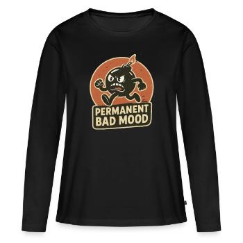 Angry Bomb : Toujours de mauvaise humeur - T-shirt manches longues Premium bio Femme - noir - Devant - Julia (174cm)