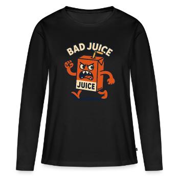 Angry Juice Carton : du mauvais jus en route - T-shirt manches longues Premium bio Femme - noir - Devant - Julia (174cm)