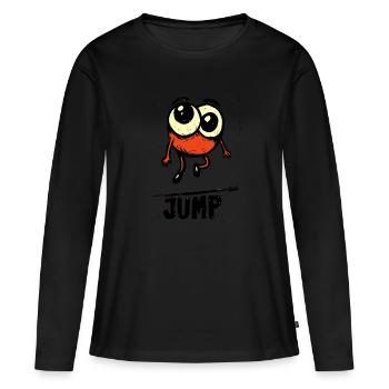 Énergie monstre printanière sur deux jambes - T-shirt manches longues Premium bio Femme - noir - Devant - Julia (174cm)