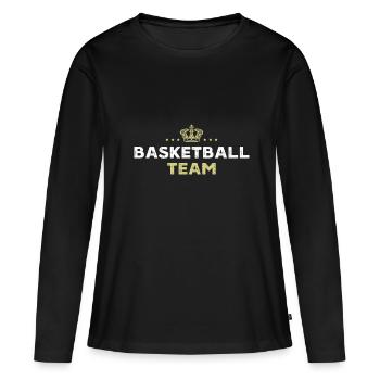 Équipe de basket-ball - T-shirt manches longues Premium bio Femme - noir - Devant - Julia (174cm)