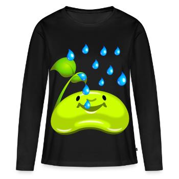 Jardinier amateur petit semis - T-shirt manches longues Premium bio Femme - noir - Devant - Julia (174cm)