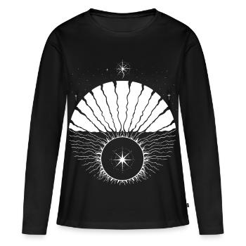 Winter Solstice Julmond Yule - Women's Premium Organic Long Sleeve Shirt - black - Front - Julia (174cm)
