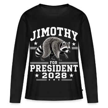 Jimothy en tant que président 2028 - T-shirt manches longues Premium bio Femme - noir - Devant - Julia (174cm)