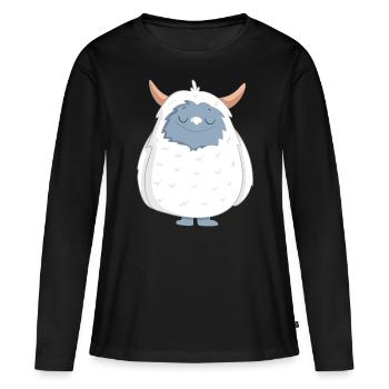 Yeti - T-shirt manches longues Premium bio Femme - noir - Devant - Julia (174cm)