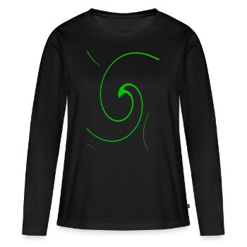 Neon Spirale - T-shirt manches longues Premium bio Femme - noir - Devant - Julia (174cm)