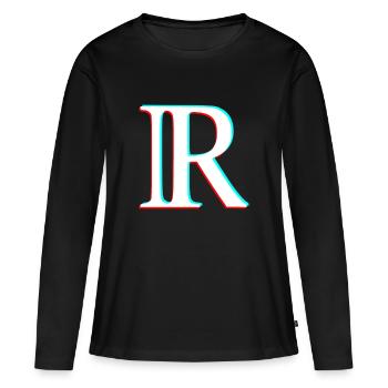 Symbole des nombres réels - T-shirt manches longues Premium bio Femme - noir - Devant - Julia (174cm)