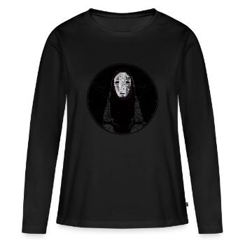 pas de visage - T-shirt manches longues Premium bio Femme - noir - Devant - Julia (174cm)