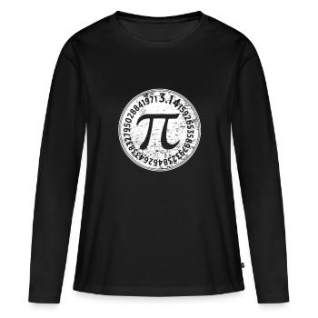 pi - T-shirt manches longues Premium bio Femme - noir - Devant - Julia (174cm)