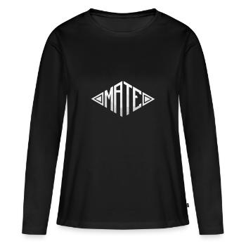 soul mate partner - Frauen Premium Bio Langarmshirt - Schwarz - Vorne - Julia (174cm)