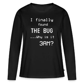 Programmeurs mèmes Informaticiens - T-shirt manches longues Premium bio Femme - noir - Devant - Julia (174cm)