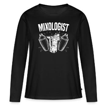 Bartender Gifts Barkeeping Barman - Women's Premium Organic Long Sleeve Shirt - black - Front - Julia (174cm)