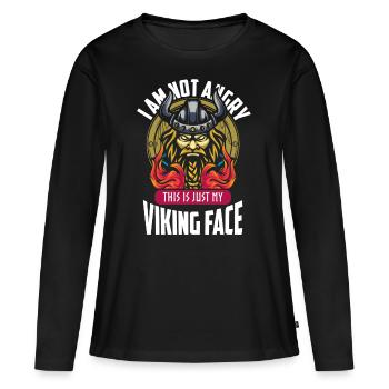 Valhalla Thor Krieger - Frauen Premium Bio Langarmshirt - Schwarz - Vorne - Julia (174cm)