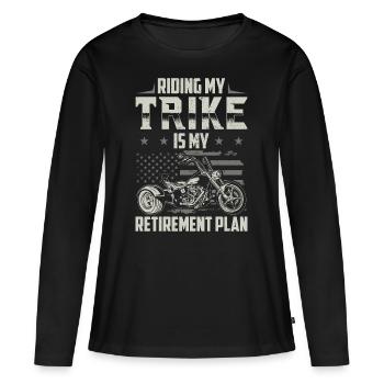 Trike - Frauen Premium Bio Langarmshirt - Schwarz - Vorne - Julia (174cm)