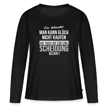 Scheidung - Frauen Premium Bio Langarmshirt - Schwarz - Vorne - Julia (174cm)