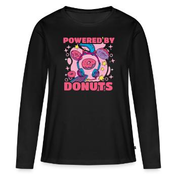 Cupcake Design für Konditor | Cupcake Dealer - Frauen Premium Bio Langarmshirt - Schwarz - Vorne - Julia (174cm)