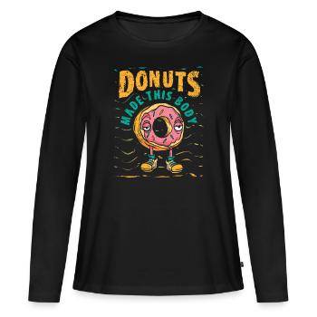 Cupcake Design für Konditor | Cupcake Dealer - Frauen Premium Bio Langarmshirt - Schwarz - Vorne - Julia (174cm)