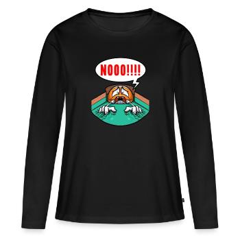 Billardspieler Scratch Billard - Frauen Premium Bio Langarmshirt - Schwarz - Vorne - Julia (174cm)