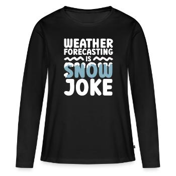 Météorologue Météo Climat Prévisions Météo - T-shirt manches longues Premium bio Femme - noir - Devant - Julia (174cm)