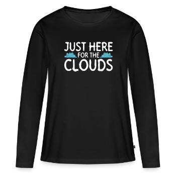 Météorologue Météo Climat Prévisions Météo - T-shirt manches longues Premium bio Femme - noir - Devant - Julia (174cm)