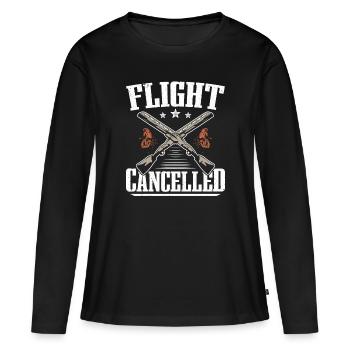 Shooting Flug abgebrochen Clay Skeet Shooting - Frauen Premium Bio Langarmshirt - Schwarz - Vorne - Julia (174cm)