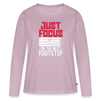 Ultramarathon Ultra Marathon Runner - Women's Premium Organic Long Sleeve Shirt - dusky pink - Front - Julia (174cm)