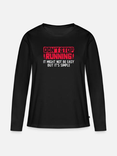 Ultramarathon Ultra Marathoner Läufer Geschenk - Frauen Premium Bio Langarmshirt - Schwarz