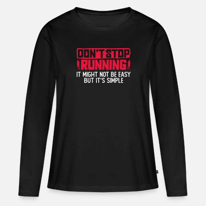 Ultramarathon Ultra Marathoner Läufer Geschenk - Frauen Premium Bio Langarmshirt - Schwarz