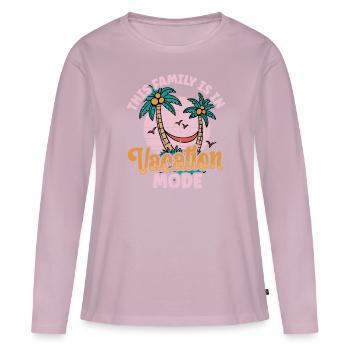 This Family Is In Vacay Mode Family Vacation - Frauen Premium Bio Langarmshirt - Altrosa - Vorne - Julia (174cm)