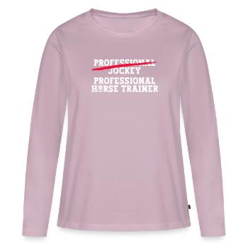 Pferdetrainer Reiten Pferd Reitlehrer Reiter - Frauen Premium Bio Langarmshirt - Altrosa - Vorne - Julia (174cm)
